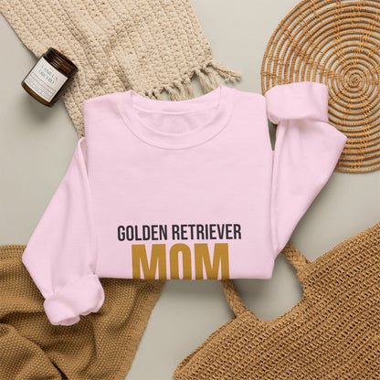 Golden Retriever Mom Fur On Everything Sweatshirt, Golden Retriever Mom Crewneck Sweatshirt