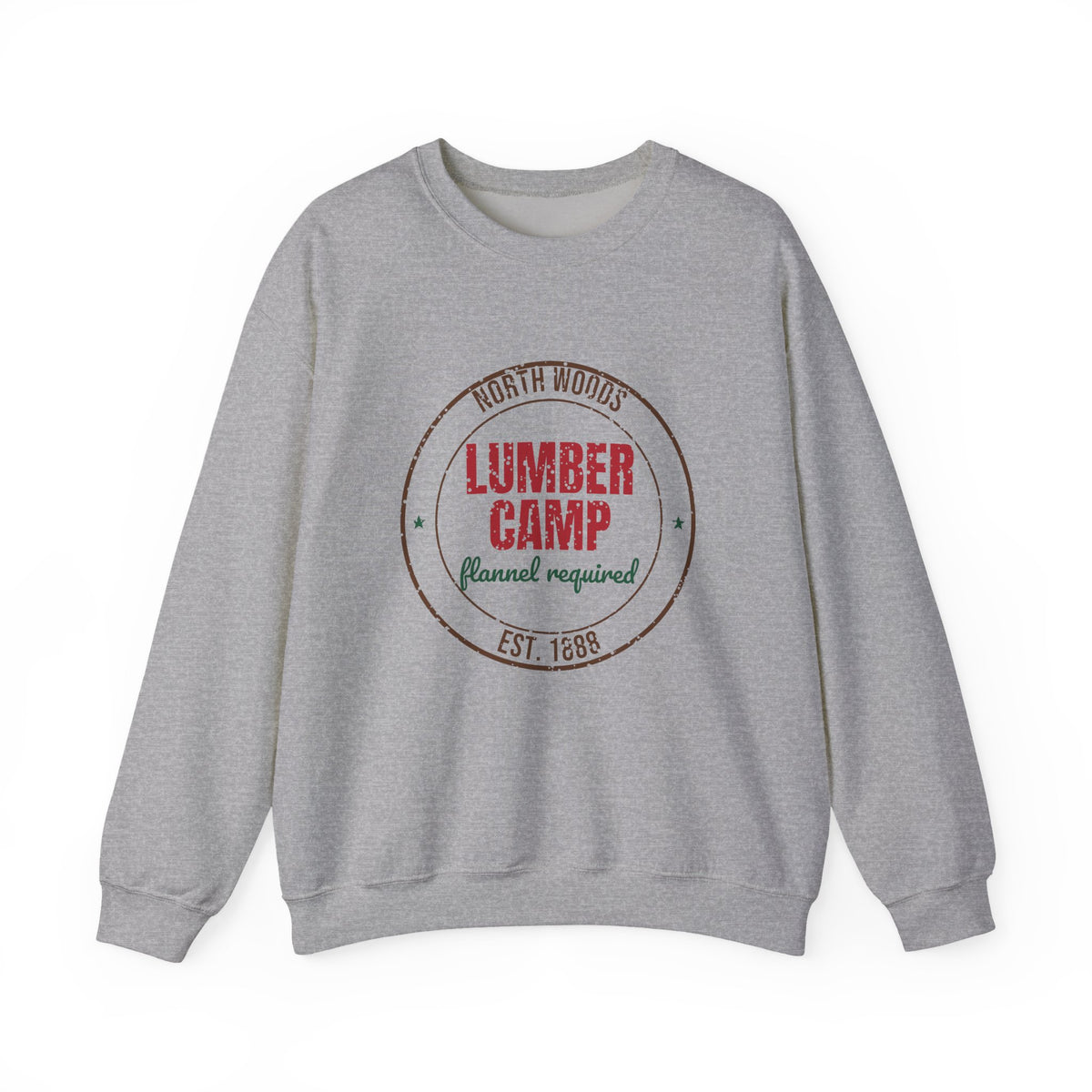 North Woods Lumber Camp Est. 1888 Sweatshirt, Vintage Lumberjack Crewneck Sweatshirt