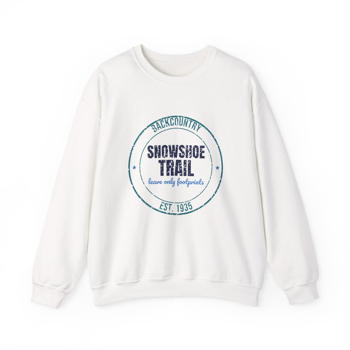 Backcountry Snowshoe Trail Est. 1935 Sweatshirt, Vintage Winter Crewneck Sweatshirt