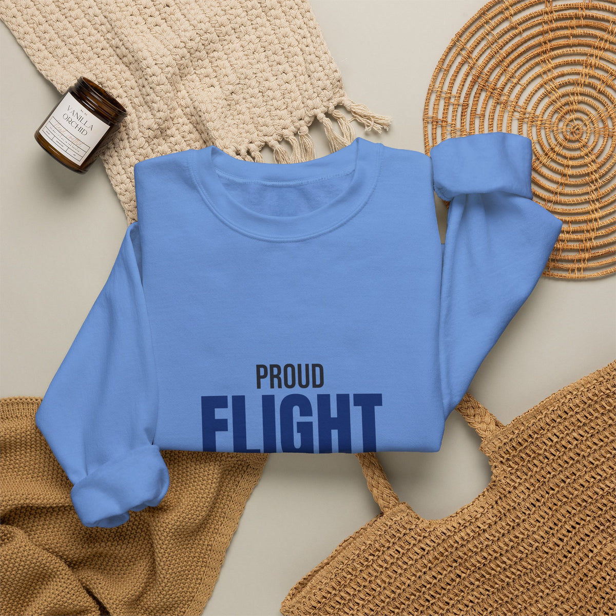 Proud Flight Attendant Sweatshirt, Flight Attendant Crewneck Sweatshirt