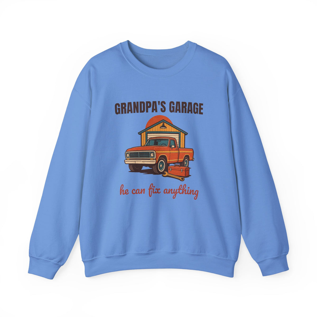 Grandpa's Garage He Can Fix Anything Sweatshirt, Vintage Grandpa's Garage Crewneck