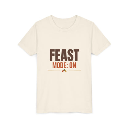 Feast Mode On Kids Shirt, Kids Funny Thanksgiving T-Shirt