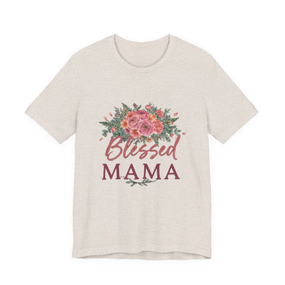 Blessed Mama Shirt, Floral Mom T-Shirt, Gift for Mom Tee