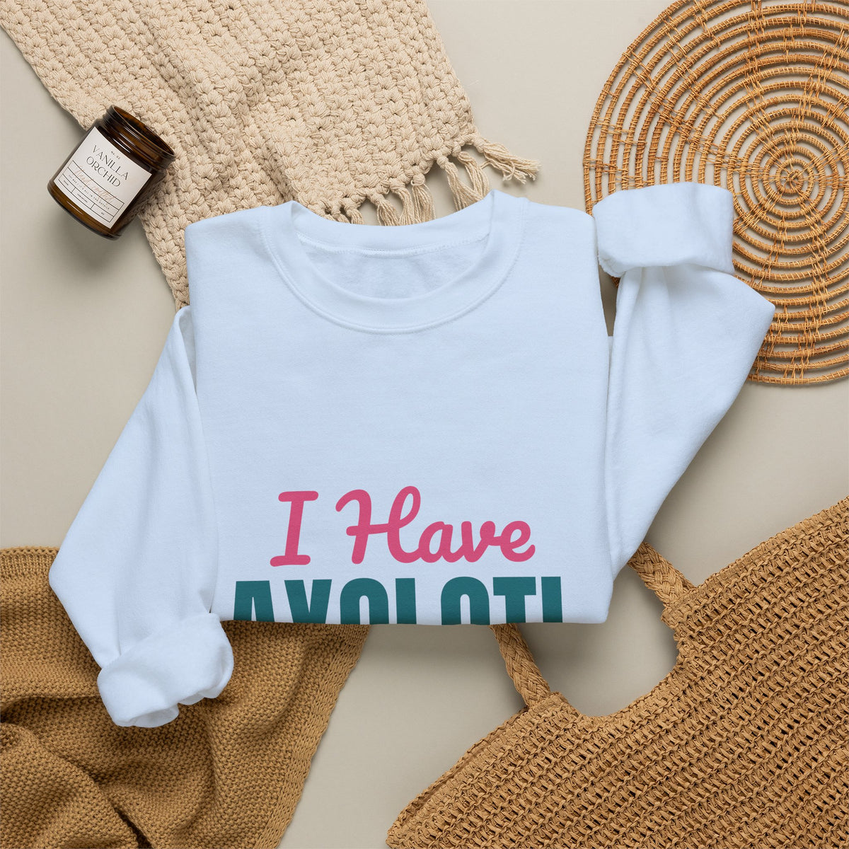 I Have Axolotl Questions Sweatshirt, Axolotl Questions Crewneck Sweatshirt