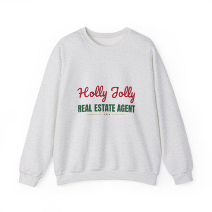 Holly Jolly Real Estate Agent Sweatshirt, Real Estate Agent Christmas Crewneck, Real Estate Agent Gift
