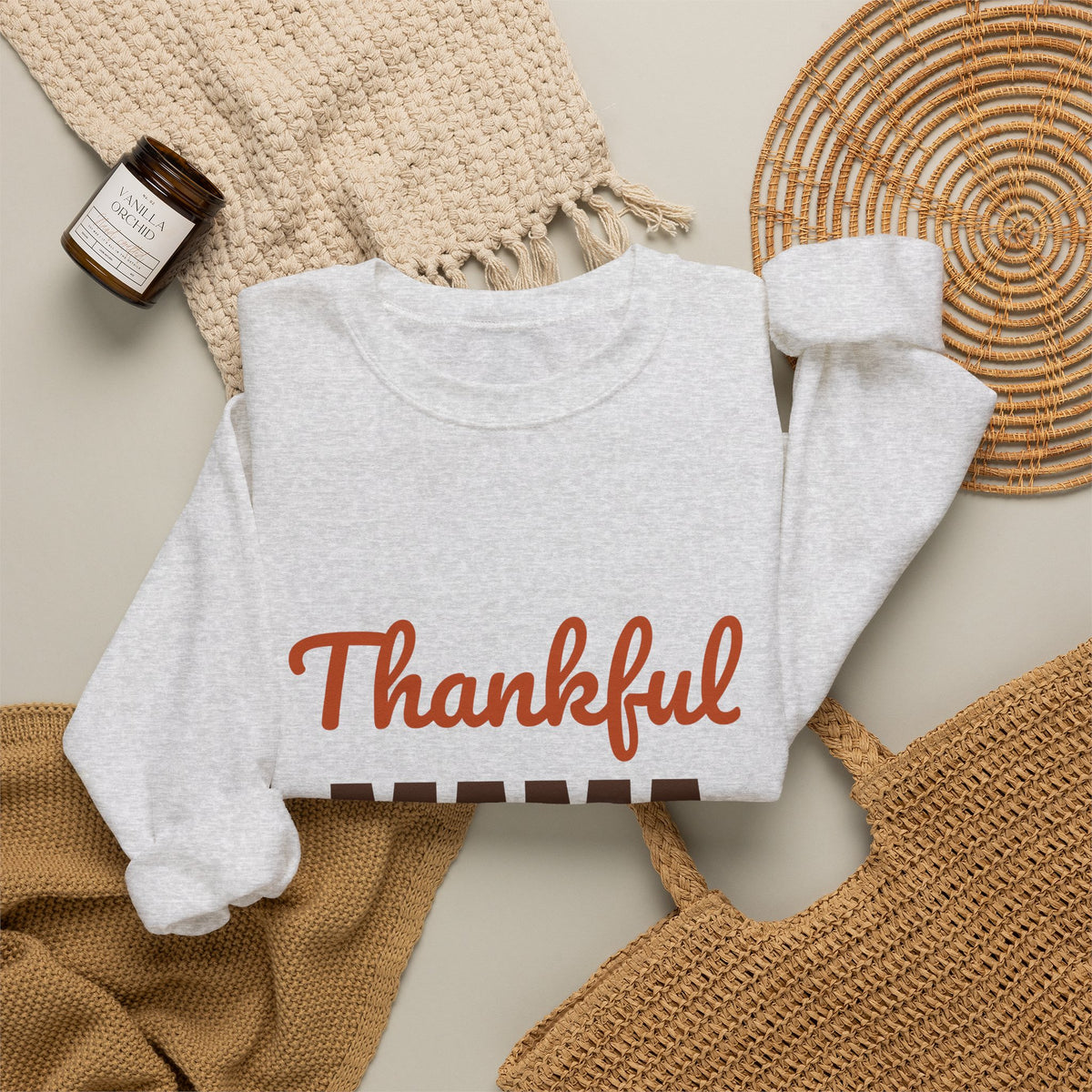 Thankful Mama Sweatshirt, Mom Thanksgiving Crewneck, Fall Sweatshirt