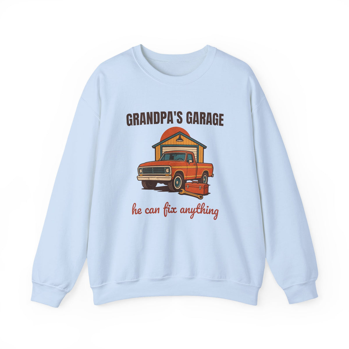 Grandpa's Garage He Can Fix Anything Sweatshirt, Vintage Grandpa's Garage Crewneck
