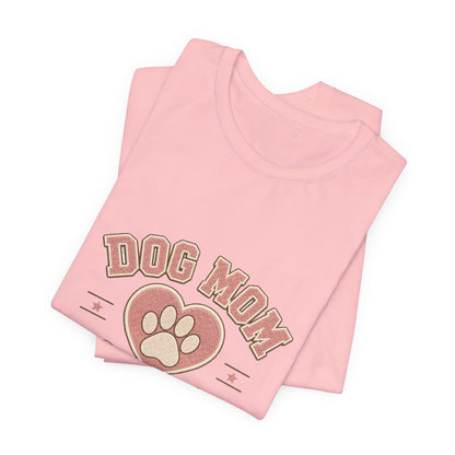 Dog Mom Club Shirt, Varsity Dog Mom T-Shirt, Paw Print Gift for Dog Lovers