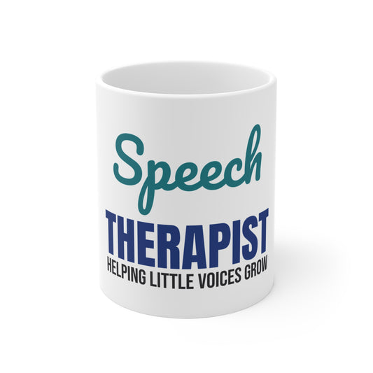 Speech Therapist Helping Little Voices Grow Mug, Speech Therapist Coffee Mug 11oz
