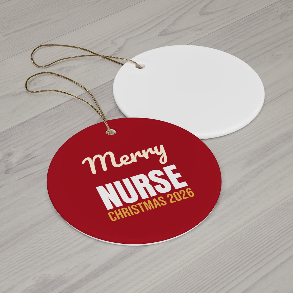 Merry Nurse Christmas Ornament 2026, Nurse Keepsake Ornament, Nurse Gift