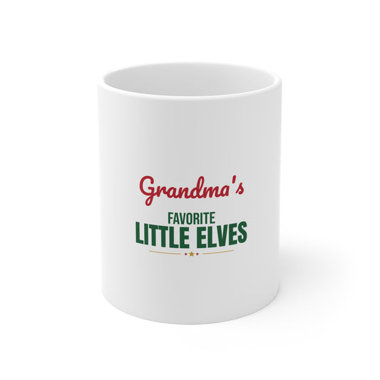 Grandma's Favorite Little Elves Mug, Grandma Christmas Coffee Mug 11oz