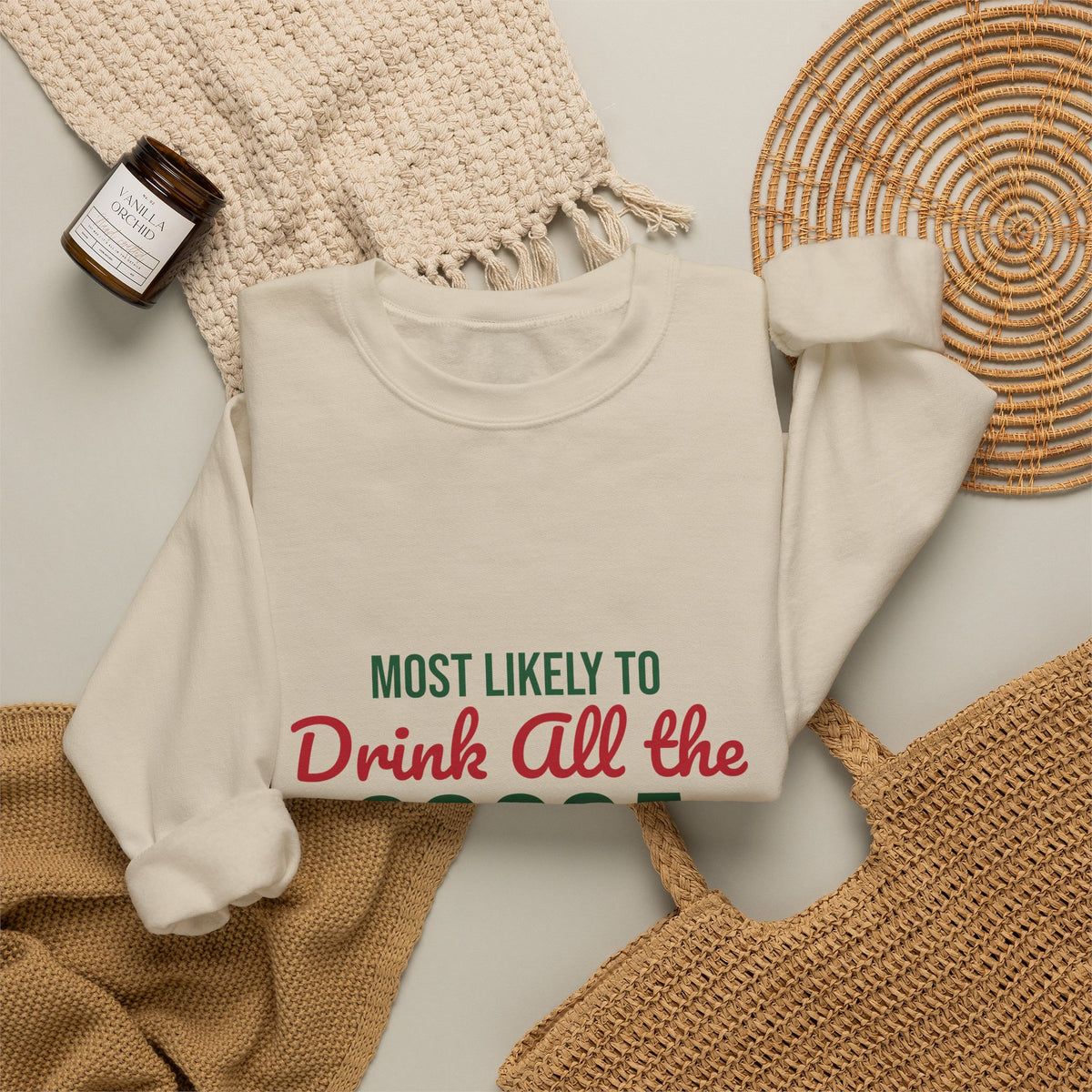Most Likely to Drink All the Cocoa Sweatshirt, Most Likely to Drink All the Cocoa Christmas Sweatshirt