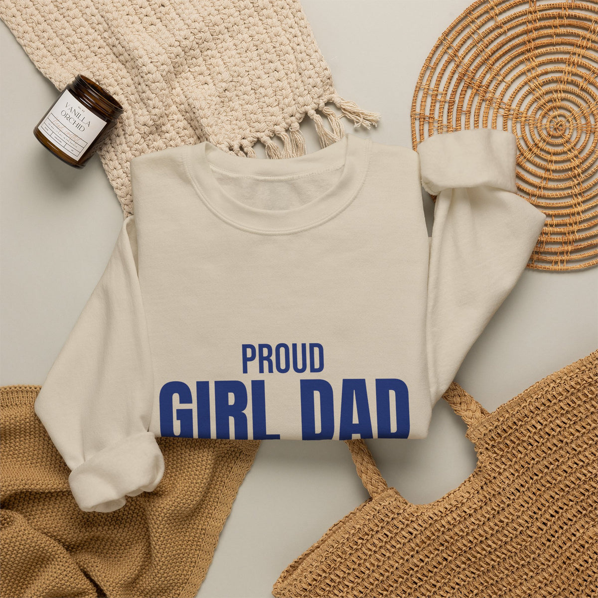 Proud Girl Dad Sweatshirt, Dad Crewneck, Gift for Dad