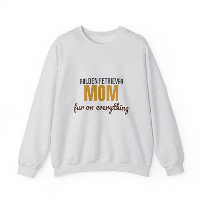 Golden Retriever Mom Fur On Everything Sweatshirt, Golden Retriever Mom Crewneck Sweatshirt