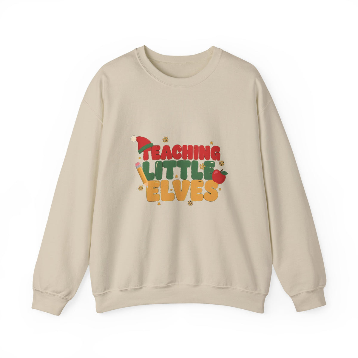 Teaching Little Elves Sweatshirt, Teacher Christmas Crewneck, Cozy Holiday Teacher Sweater