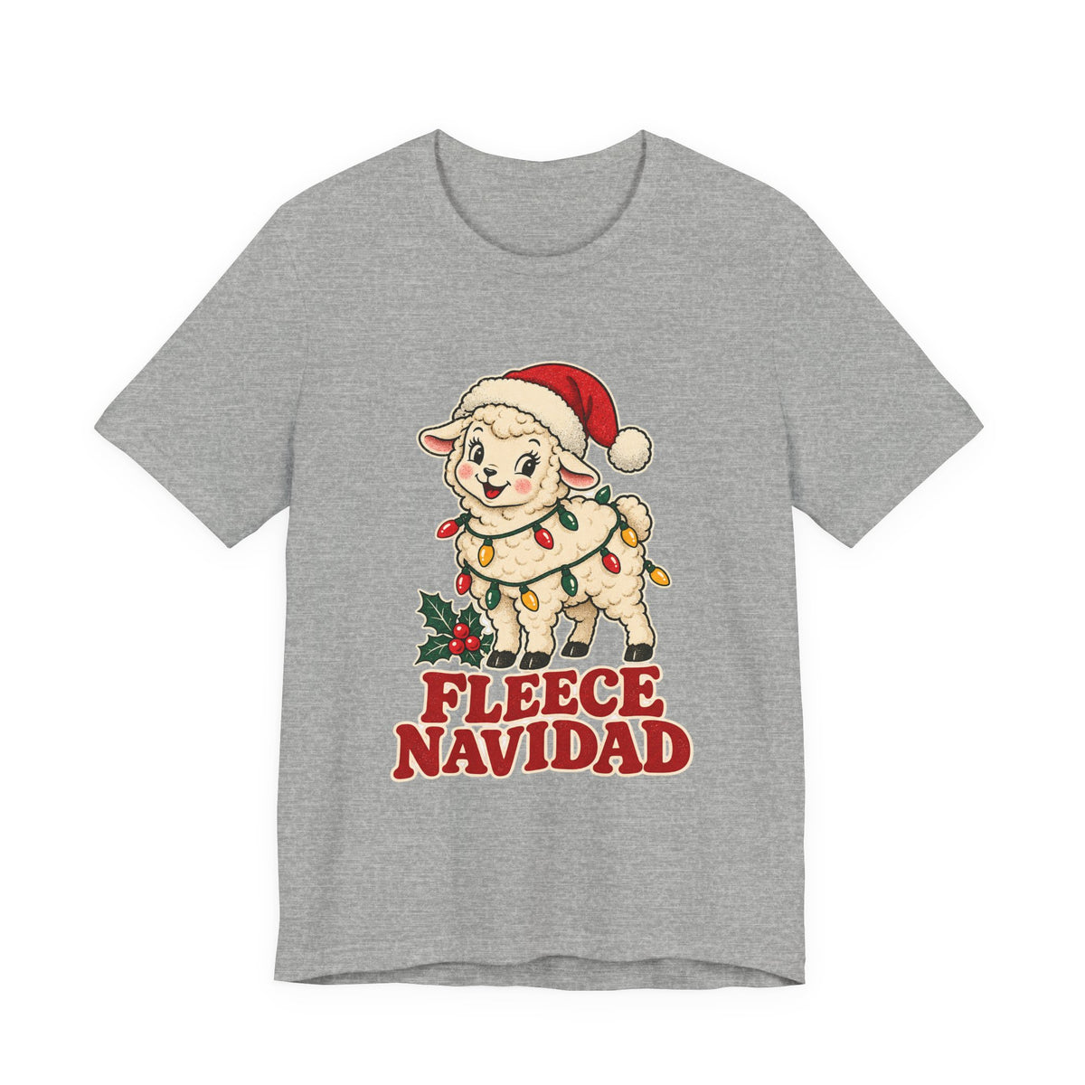 Fleece Navidad Christmas Sheep Shirt, Sheep Christmas T-Shirt, Sheep Christmas Gift