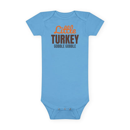Little Turkey Thanksgiving Baby Bodysuit, Gobble Gobble Onesie