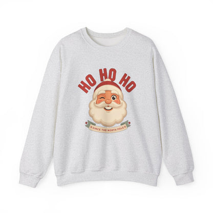 Ho Ho Ho Vintage Santa Sweatshirt, Retro Santa Christmas Crewneck, Classic Holiday Sweater