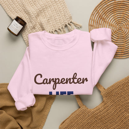 Carpenter Life Measure Twice Cut Once Sweatshirt, Carpenter Crewneck Sweatshirt