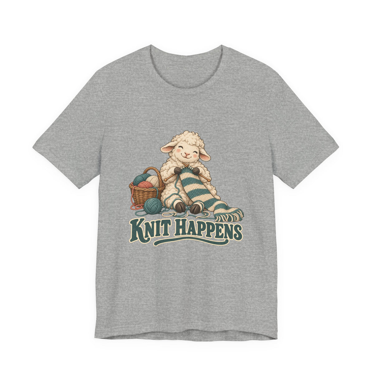 Knit Happens Knitting Sheep Shirt, Knitting Sheep T-Shirt, Knitting Sheep Gift