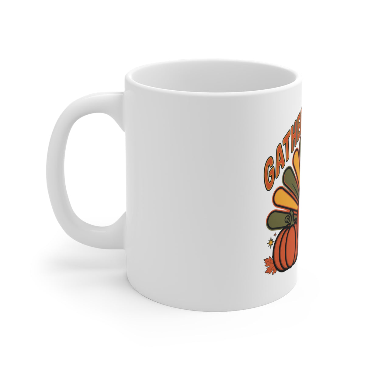 Gather and Gobble Retro Turkey Mug