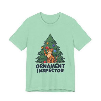 Ornament Inspector Christmas Cat Shirt, Ornament Inspector Christmas Cat T-Shirt