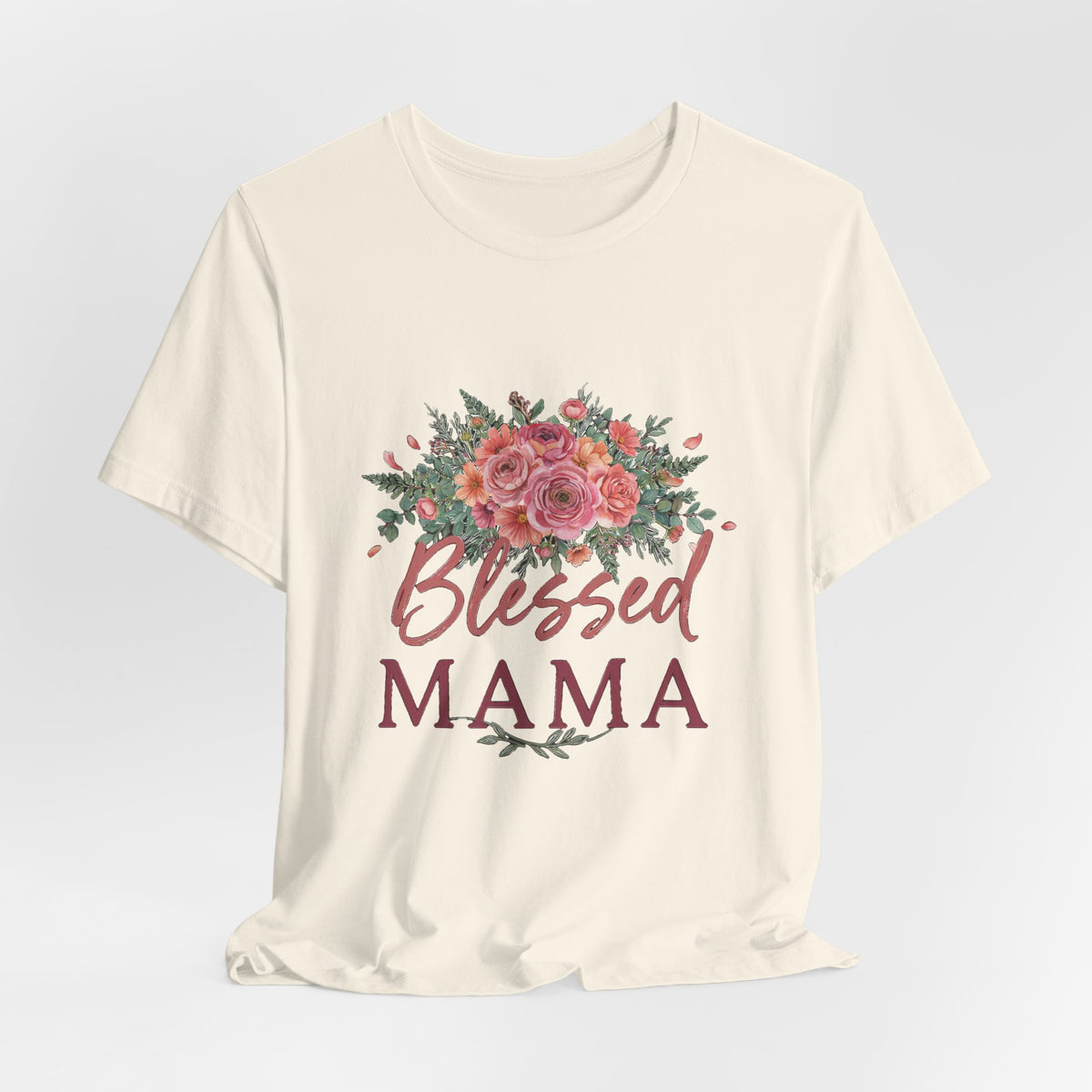 Blessed Mama Shirt, Floral Mom T-Shirt, Gift for Mom Tee