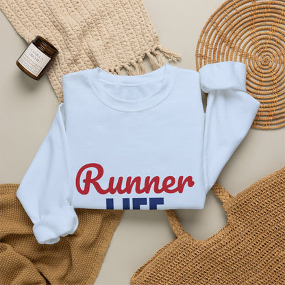 Runner Life Miles and Smiles Sweatshirt, Runner Crewneck Sweatshirt
