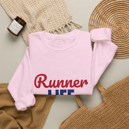 Runner Life Miles and Smiles Sweatshirt, Runner Crewneck Sweatshirt