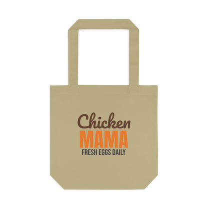 Chicken Mama Fresh Eggs Daily Tote Bag, Chicken Mama Canvas Tote Bag