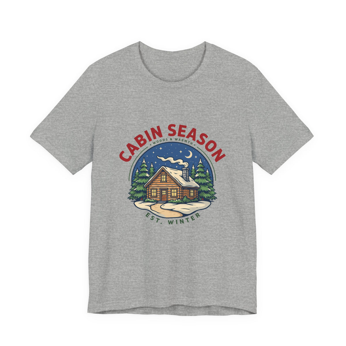 Cabin Season Shirt, Winter Cabin T-Shirt, Mountain Tee