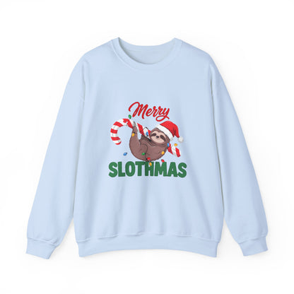 Merry Slothmas Sweatshirt, Funny Sloth Christmas Crewneck