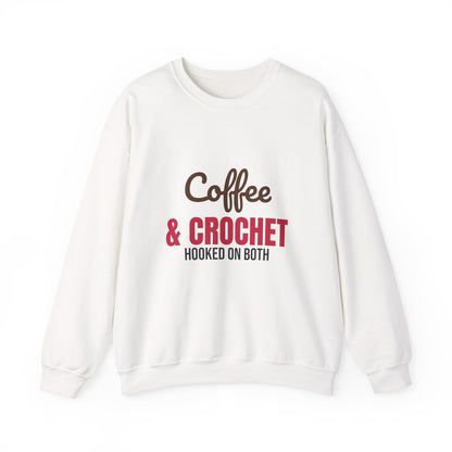 Coffee and Crochet Hooked on Both Sweatshirt