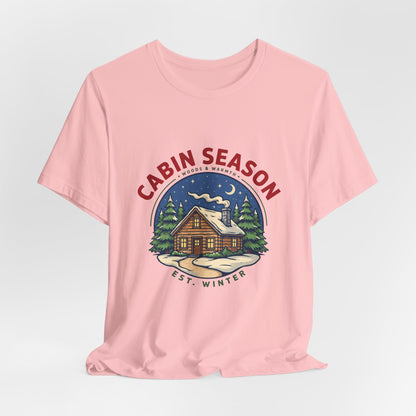Cabin Season Shirt, Winter Cabin T-Shirt, Mountain Tee