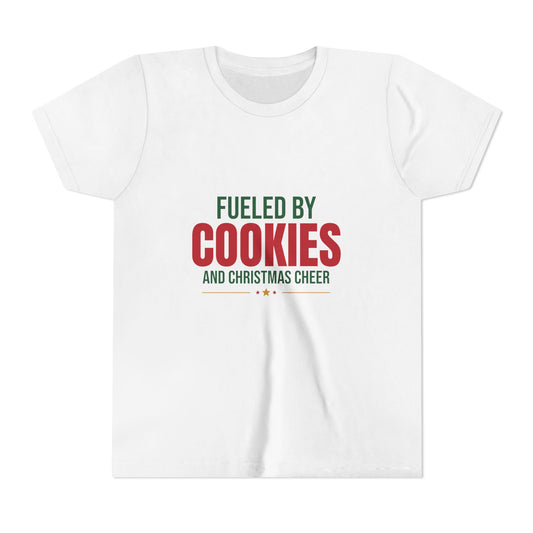 Fueled by Cookies and Christmas Cheer Kids Shirt