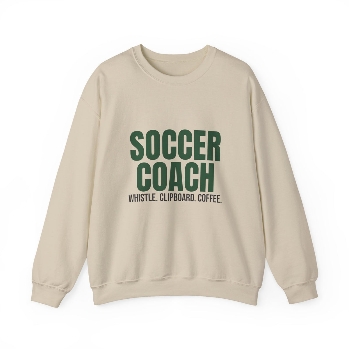 Soccer Coach Whistle Clipboard Coffee Sweatshirt, Soccer Coach Crewneck