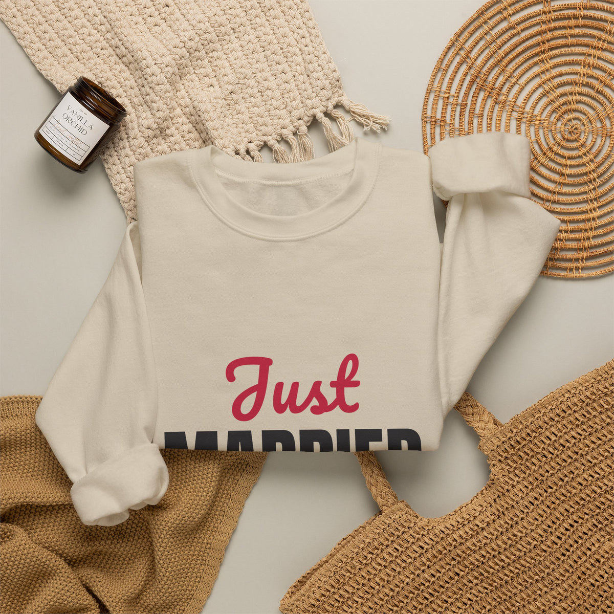 Just Married 2026 Sweatshirt, Honeymoon Crewneck, Newlywed Gift