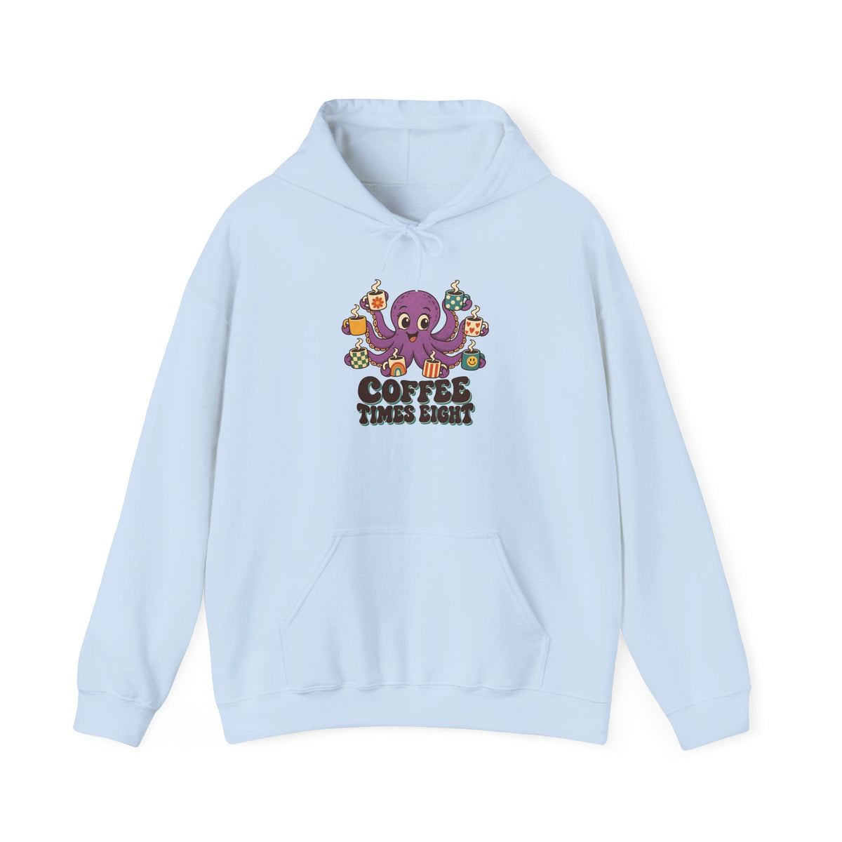 Coffee Times Eight Octopus Hoodie, Octopus Coffee Hoodie