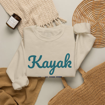 Kayak Life Paddle Relax Repeat Sweatshirt, Kayaking Crewneck Sweatshirt