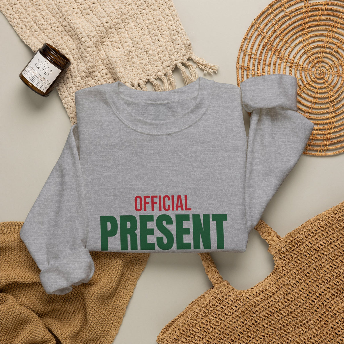 Official Present Wrapper Sweatshirt, Funny Christmas Crewneck