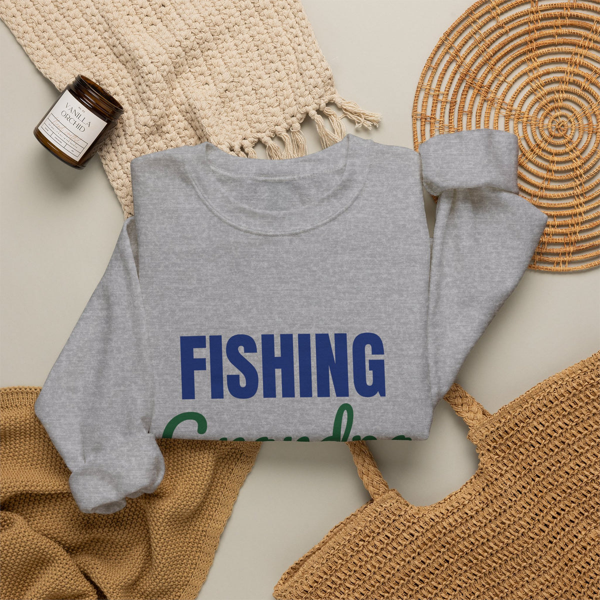 Fishing Grandpa Reel Cool Sweatshirt, Fishing Grandpa Crewneck
