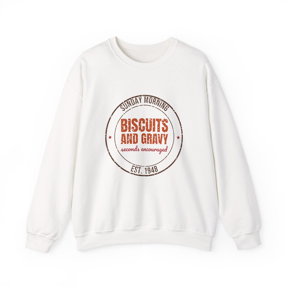 Sunday Morning Biscuits and Gravy Est. 1948 Sweatshirt, Vintage Southern Crewneck Sweatshirt