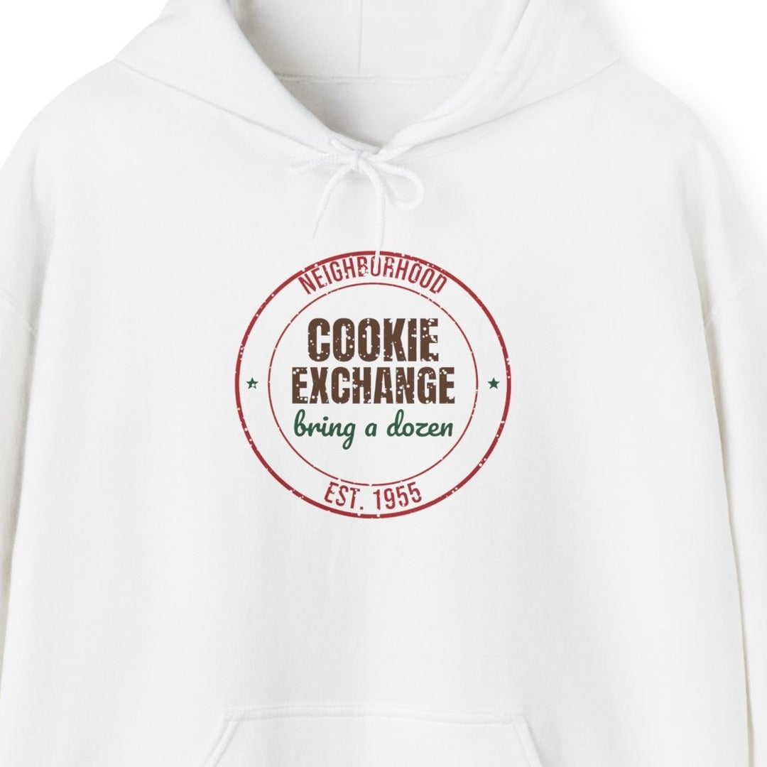 Neighborhood Cookie Exchange Est. 1955 Hoodie, Vintage Christmas Hoodie lifestyle