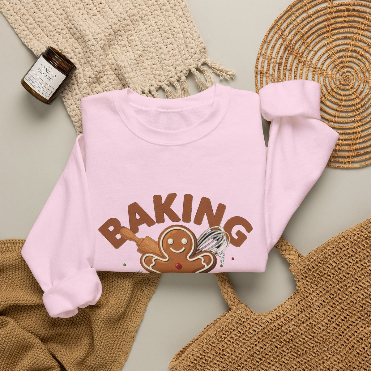 Baking Spirits Bright Sweatshirt, Christmas Baking Crewneck, Gift for Bakers