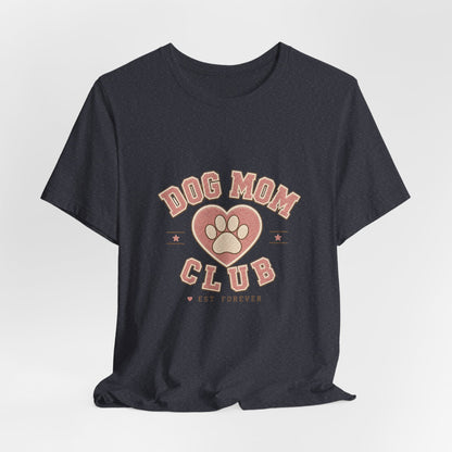 Dog Mom Club Shirt, Varsity Dog Mom T-Shirt, Paw Print Gift for Dog Lovers