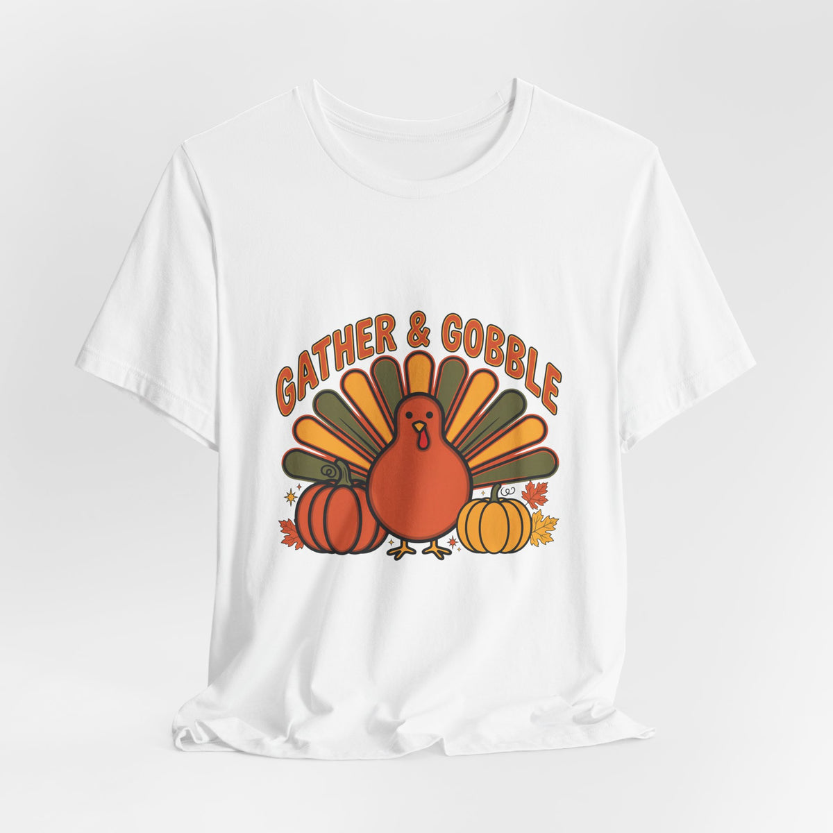 Gather and Gobble Retro Turkey Shirt, Gather and Gobble Thanksgiving Shirt, Retro Turkey Tee