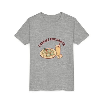 Cookies for Santa Kids Shirt, Kids Christmas Eve Shirt, Youth Tee