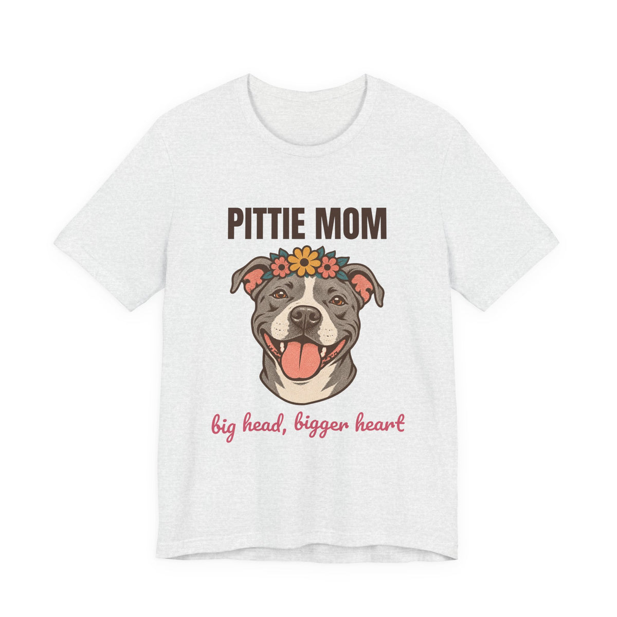 Pittie Mom Big Head Bigger Heart Shirt, Retro Pittie Mom T-Shirt, Vintage Pittie Mom Gift