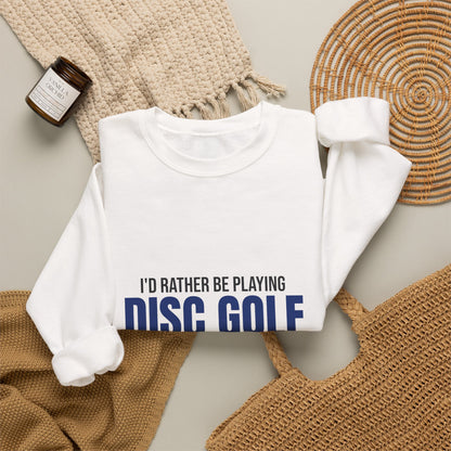 Rather Be Playing Disc Golf Chains and Trees Sweatshirt, Disc Golf Crewneck Sweatshirt
