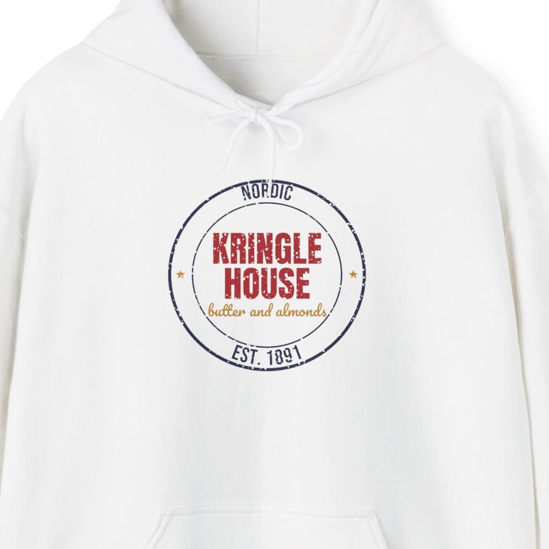 Nordic Kringle House Est. 1891 Hoodie, Vintage Christmas Hoodie lifestyle
